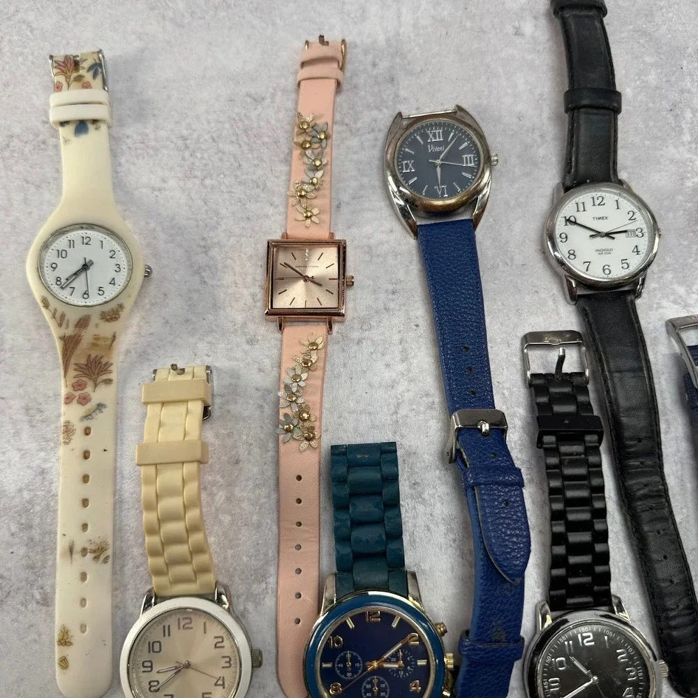 Bundle of 9 Watches Untested‎ - TimeX, Juicy Couture, Accutime, Xhilaration